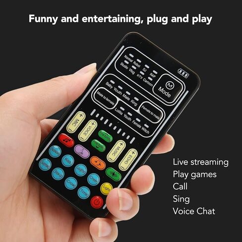 صوتي مغير صوت ، بطاقة صوت Live Mini Gaming ، لأجهزة الكمبيوتر/جهاز الكمبيوتر/الكمبيوتر الشخصي/الكمبيوتر ، 8 أنواع قابلة للتعديل ، قابلية للتشغيل والتشغيل (أسود) in Saudi Arabia
