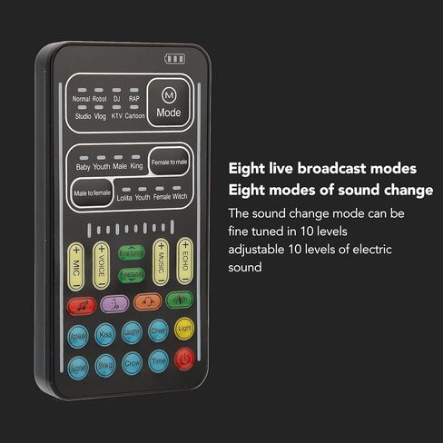 صوتي مغير صوت ، بطاقة صوت Live Mini Gaming ، لأجهزة الكمبيوتر/جهاز الكمبيوتر/الكمبيوتر الشخصي/الكمبيوتر ، 8 أنواع قابلة للتعديل ، قابلية للتشغيل والتشغيل (أسود) in Saudi Arabia