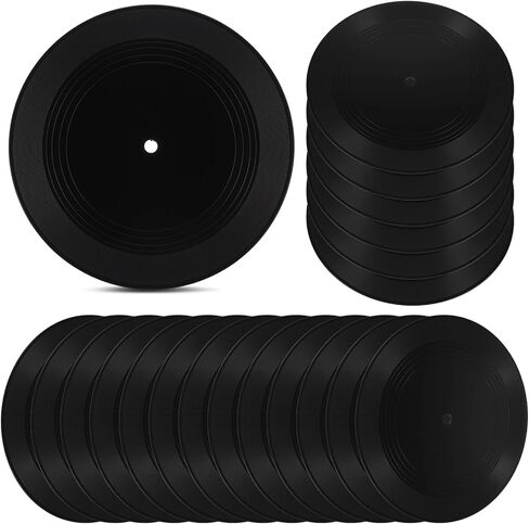 20pcs Blank Vinyl Records 7 Inch for Wall Decor, Doodle on Fake Records, Props for Music Party Wedding Signing Table No. Vintage Decor in Saudi Arabia