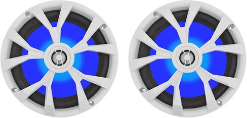 Rockville (4) RKL80MW 8" 900 Watt White 2-Way Marine Boat Speakers w/LED's in Saudi Arabia