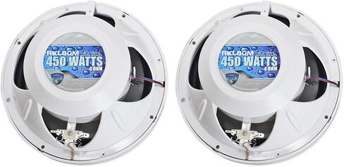 Rockville (4) RKL80MW 8" 900 Watt White 2-Way Marine Boat Speakers w/LED's in Saudi Arabia