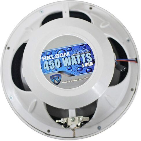 Rockville (4) RKL80MW 8" 900 Watt White 2-Way Marine Boat Speakers w/LED's in Saudi Arabia