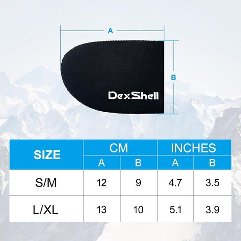 Dexshell النيوبرين يركض تدفئة إصبع القدم للرجال والنساء ، مقاوم للرياح ، أغطية أخمص القدمين المقاومة للماء للطقس البارد in Kuwait
