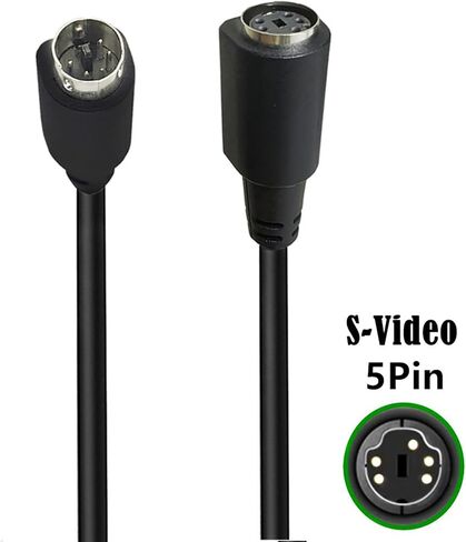 S Video 5pin Cable Wire Male to Female Small Din 5pins S-Video Line لأجهزة تلفزيون الكاميرات وجهاز العرض in Saudi Arabia