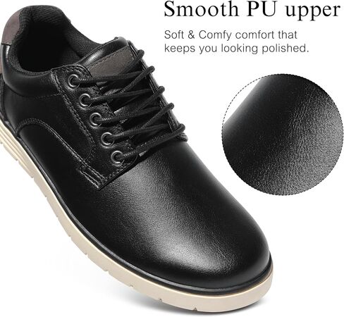 NCCB Men's Casual Dress Sneakers Lace Up Formal Oxfords Dress Shoes for Men Slip-on Comfortable Brown Shoes for Bussiness/Travel/Work in Kuwait
