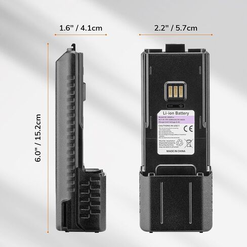 Baofeng تم ترقيته BL-5RH بالإضافة إلى بطارية 5200 مللي أمبير في الساعة مع منفذ شحن USB-C ، بطارية LI-ION القابلة لإعادة شحن UV-5RM PLUS/5RM/AR-5RM/UV-5RM Plus GPS/5RH/5RH PRO in Kuwait