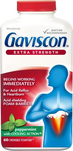 Gaviscon Extra Strength Peppermint 60 Tablets in Saudi Arabia