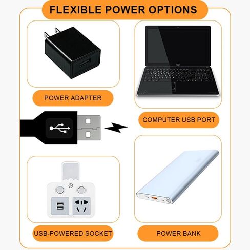 مصباح المكتب مقطع على الضوء ، 3 أوضاع ملونة و 10 سطوع ، USB LED BOOK LIGHT لقراءة مكياج عمل غرفة نوم المكتب المكتبية بجانب السرير ، 360 درجة مصباح صغير مرن (أسود ، قطر المصباح: 4 بوصة) in Saudi Arabia
