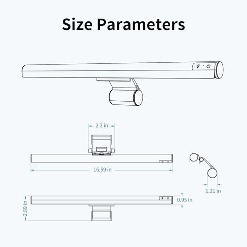 Monitor Light Bar, Adjustable Brightness and Color Temperature, Glare-Free, Low Blue Light,Anti-Glare Design for Office, Home, and Gaming in Saudi Arabia