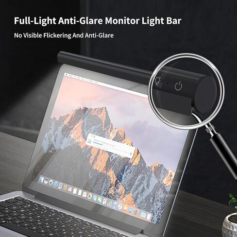 Monitor Light Bar, Adjustable Brightness and Color Temperature, Glare-Free, Low Blue Light,Anti-Glare Design for Office, Home, and Gaming in Saudi Arabia