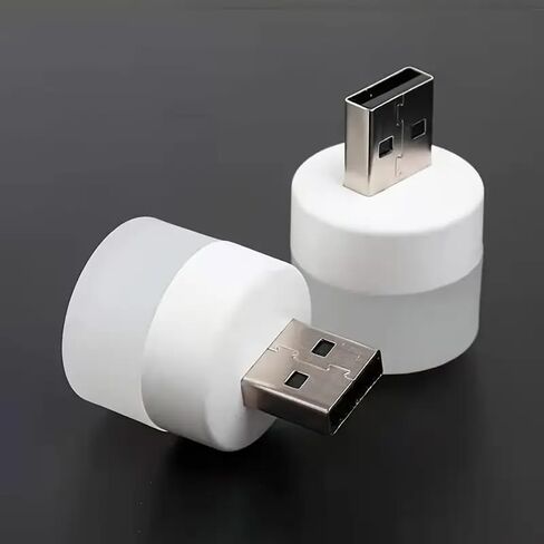 2 Pack Mini LED LIGHT LIGHT ، مصباح USB قابس محمول مصابيح كتب صغيرة محمولة ، شحن طاقة الكمبيوتر المحمول ، ضوء القراءة لغرفة نوم المنزل in Saudi Arabia