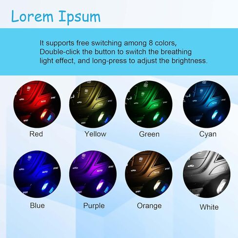 USB Type C Ambient Light - 4pcs 8 Colour in Kuwait