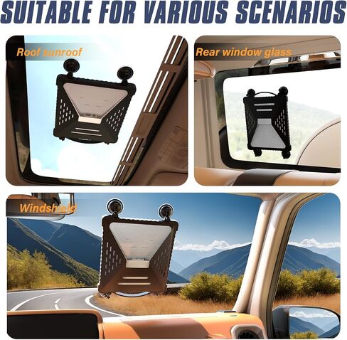 ACOVE Suction Car Cup Mount for Starlink-Mini,2-in-1 Satellite Dish Mounts Protective Silicone Case & Strong Suction Cup Stable Satellite Signal with Hook & Handle for Car Window/RVs/Road Trips,Black in Kuwait
