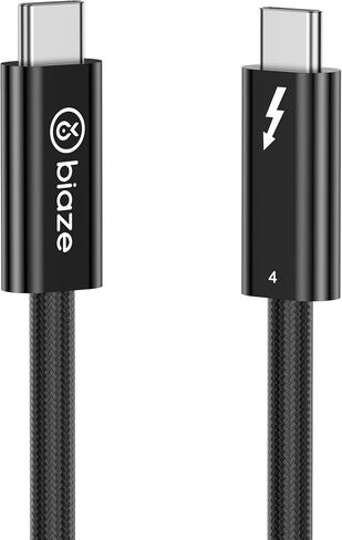 كابل Thunderbolt 4 المغطى بالفضة ، مزامنة بيانات 40 جيجابت في الثانية ، 8K/6K@60Hz ، شحن 100 واط (5 أقدام) in Kuwait