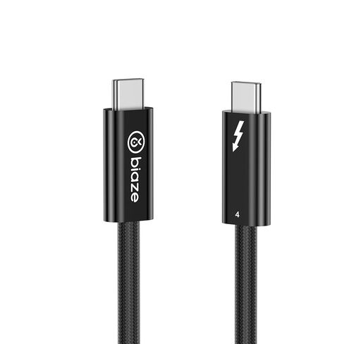 Silver Plated Thunderbolt 4 Cable, 40Gbps Data Sync, 8K/6K@60Hz, 100W Charging (5FT) in Kuwait