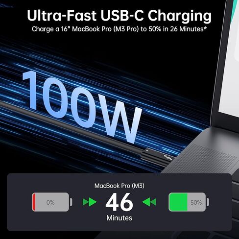 كابل Thunderbolt 4 المغطى بالفضة ، مزامنة بيانات 40 جيجابت في الثانية ، 8K/6K@60Hz ، شحن 100 واط (5 أقدام) in Kuwait