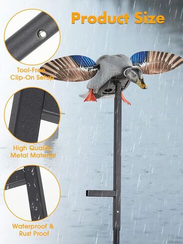 11.3ft في الهواء الطلق قطب البط شرك ، أعمال الصيد مع شركان جناح الغزل ، وملحقات الصيد البط ، لا يتم تضمين أفخور البط in Kuwait