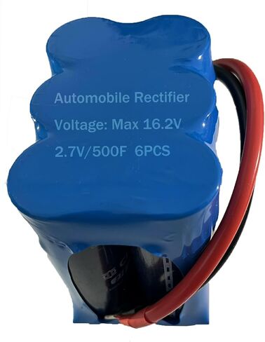 Super Capacitor 2.7v 500f Row Farad Capacitor 0-16V DC MAX 83F مع لوحة وقائية ، سيارة من خلال فتحة عامة ، الكربون المنشط ، AUTO-A778 ، 105C ، 10 ٪ التسامح in Saudi Arabia