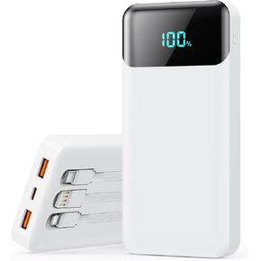 شاحن محمول 40800mAh بنك الطاقة مع 3 كابل مدمج ، 25W PD USB C في و OUT POWER BANK شحن الهاتف السريع ، QC4 in Kuwait