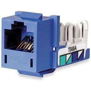 Hubbell Premise Wiring, HXJ5EB, Hubbell SPEEDGAIN Xcelerator HXJ5EB Cat.5e Connector - 25 Pack - 1 x RJ-45 Network - Blue (1 Item/S) in Saudi Arabia