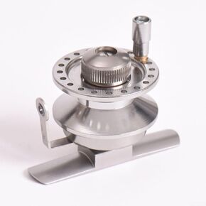 بكرة صيد الجليد صيد الأسماك ، جميعها معدنية صيد الجليد بكرة الألومنيوم سبيكة ذبابة الصيد الدليل اليمنى دليل الدليل مع مقبض تسرب قابل للتعديل لصيد المياه العذبة in Kuwait