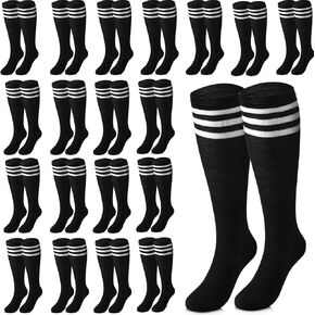 Xtinmee 20 Pairs Pink Knee High Socks Striped Colored Tube Socks Women's Knee Athletic Socks Outdoor Sport Socks in Saudi Arabia
