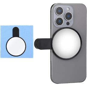 Hecila 2 Pcs Selfie Mirror Phone Clip Universal Back Camera Monitor for Smartphones Live Streaming Compact Mirror for Precise Framing Improved Composition Essential Phone Accessory for Content Creator in Saudi Arabia