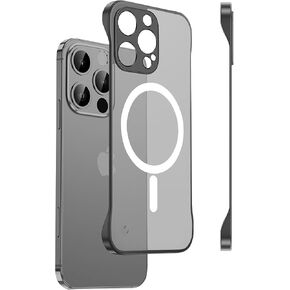 حالة ضئيلة لـ iPhone 15 Pro ، قضية الهاتف البسيطة 1.9 ملم متوافقة مع Magsafe (38 مغناطيسًا) ، مضاد للخلع خفيف ، مضاد للأصفر (أسود البازلت ، iPhone 15 Pro) in Kuwait