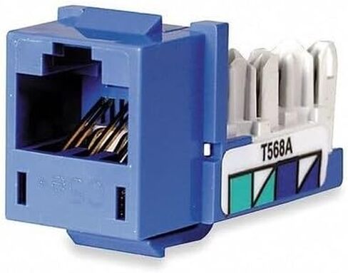 Hubbell Premise Wiring, HXJ5EB, Hubbell SPEEDGAIN Xcelerator HXJ5EB Cat.5e Connector - 25 Pack - 1 x RJ-45 Network - Blue (1 Item/S) in Saudi Arabia
