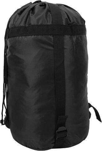 Outdoor Camping Nylon Sleeping Bags Clothing Compression Storage Bag Stuff Sack Lightweight Durable Travel Organizer For Hiking Backpacking Travelers Black 43x23cm in Saudi Arabia