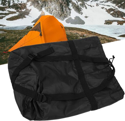 Outdoor Camping Nylon Sleeping Bags Clothing Compression Storage Bag Stuff Sack Lightweight Durable Travel Organizer For Hiking Backpacking Travelers Black 43x23cm in Saudi Arabia