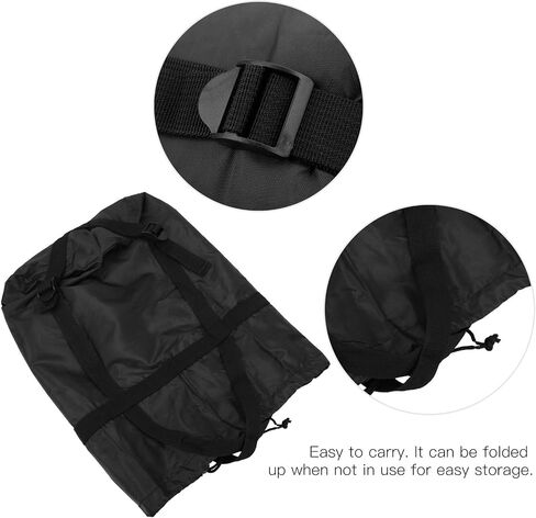 Outdoor Camping Nylon Sleeping Bags Clothing Compression Storage Bag Stuff Sack Lightweight Durable Travel Organizer For Hiking Backpacking Travelers Black 43x23cm in Saudi Arabia