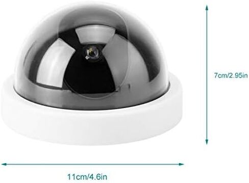 Diooche 4pcs محاكاة القبة كاميرا أمان وهمية وهمية ، كاميرا مراقبة CCTV مضادة للسرقة مع ضوء LED وامض (أبيض) in Saudi Arabia