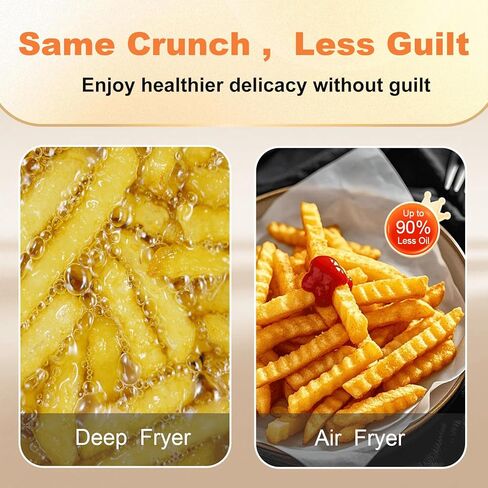 OSTBA 2.5QT AIR FRYER لـ 1-2 أشخاص ، مقلاة الهواء الصغيرة مع 6 خيارات القائمة ، ومقبض DUAL TEMP & TIMER ، الدورة الدموية السريعة ثلاثية الأبعاد ، سلة آمنة لاصق وغسالة الصحون ، طبخ صحية خالية من الزيت in Kuwait