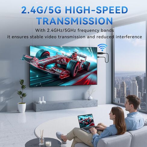 Wireless HDMI Display Dongle Adapter,4K Decode 1080P Output,Portable Streaming Video and Audio to Monitor from PC/DV/HDTV/Projector/TV Box,Supports Miracast,Airplay,DLNA,Plug & Play in Saudi Arabia