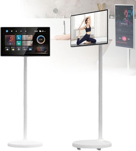 شاشة ذكية مع شاشة تعمل باللمس ، شاشة Android TV المحمولة ، شاشة VHD IPS كبيرة ، 6000mahbattery المدمجة ، النسخ المتطابق اللاسلكي ، موقف متحرك قابل للتعديل ، للمنزل/المكتب 21.5-4/128g in Saudi Arabia