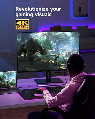 محطة إرساء Triple Monitor ، 14-in-1 USB C HUB مع DP 8K@30Hz/4K@144Hz ، Dual HDMI 4K@60Hz ، 100W PD ، 7 منافذ USB ، قارئ بطاقة SD/TF ، Gigabit Ethernet لـ MacBook & Windows Laptop المحمول in Saudi Arabia