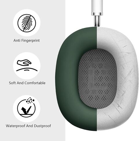 Filoto Case for Airpods Max Headphones, Ear Pad Case Cover/Ear Cups Co ver/Headband for AirPods Max (USB-C/Lightning)(2024/2020), Silicone for Apple Airpod Max, Accessories Cases (Black) in Kuwait