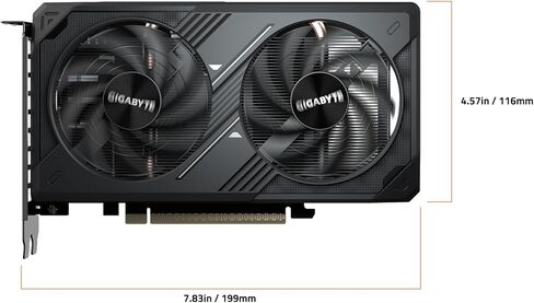 GIGABYTE GeForce RTX 5050 WINDFORCE OC 8G Graphics Card, 8GB 128-bit GDDR6, PCIe 5.0, WINDFORCE Cooling System, GV-N5050WF2OC-8GD Video Card in Saudi Arabia