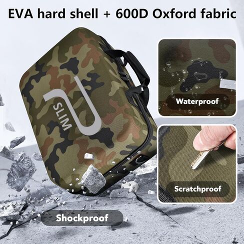 Mocadia Carry Case for PS5 Slim 2023 ، Hard Shell Travel Case Case Compatible PlayStation 5 Console Protection Bag ، سماعة الرأس ، وحدة تحكم PS5 ، أقراص اللعبة ، وملحقات الألعاب （أسود） in Saudi Arabia