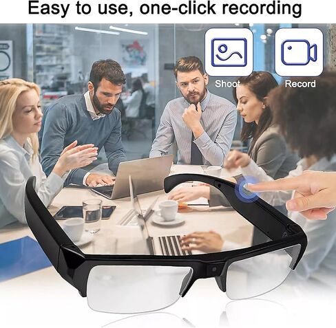 محدودة 1080 بكسل النظارات غير المرئية مع تصميم 38.8G لضوء الفائق | الأداة النهائية لأخذ ملاحظات الاجتماع مناسبة للصحفيين ، وموظفي السفر ، والحفاظ على الأدلة (32 جيجابايت) in Saudi Arabia