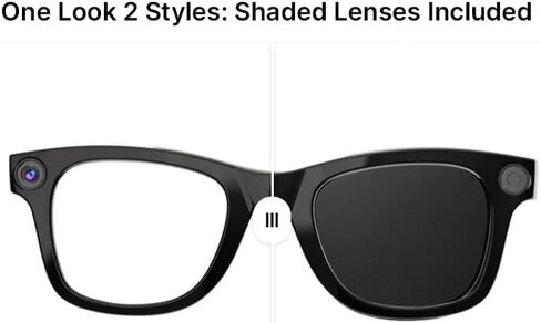 نظارات G100 الذكية مع الكاميرا والدردشة GPT-1080 بكسل ، صور 20 ميجابكسل ، التحكم الصوتي ، ترجمة في الوقت الفعلي ، صوت بلوتوث ، تخزين 32 جيجابايت ، عدسات قابلة للتبديل ، الوزن الخفيف للسفر ، المدونة in Kuwait