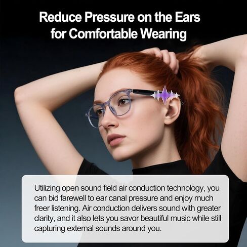 AI Smart Wireless Bluetooth Translation Glasses for Men/Women with Speakers/Bluetooth/Color Change Lens&140+ Languages Translation Sports/Travel/Drive/BusniessSports/Business/Travel in Saudi Arabia