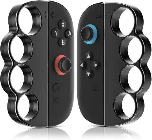 صناديق اللياقة البدنية ملاكمة قبضة يدوية لـ Nintendo Switch 2 JoyCon ، [منفصل 4 تصميم حلقة الإصبع] ملحقات الملاكمة متوافقة مع Nintendo Switch 2 Sports and Switch 2 Boxing Game ، 2 packs - Black in Saudi Arabia