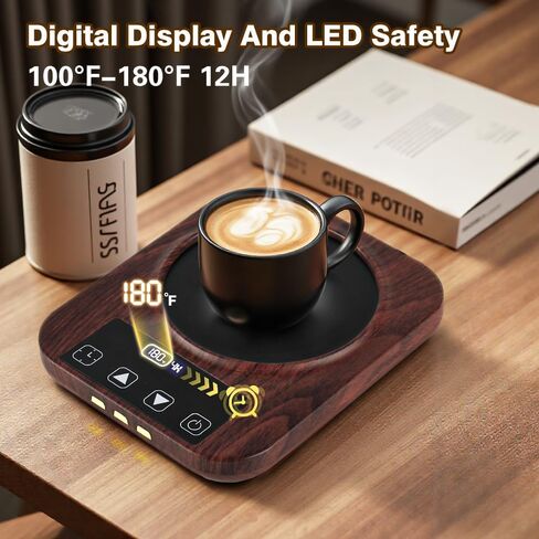 Coffee Mug Warmer, 36W Electric Cup Warmer for Desk with 9-Temp Settings Advanced Temperature-Controlled Heating Coffee Gifts Accessories for Women Men Milk, Tea, Candle in Saudi Arabia
