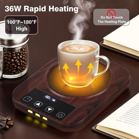 Coffee Mug Warmer, 36W Electric Cup Warmer for Desk with 9-Temp Settings Advanced Temperature-Controlled Heating Coffee Gifts Accessories for Women Men Milk, Tea, Candle in Saudi Arabia