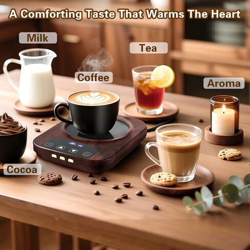 Coffee Mug Warmer, 36W Electric Cup Warmer for Desk with 9-Temp Settings Advanced Temperature-Controlled Heating Coffee Gifts Accessories for Women Men Milk, Tea, Candle in Saudi Arabia