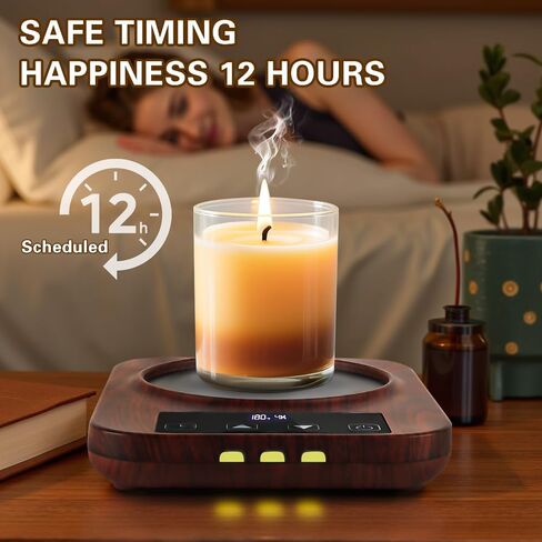 Coffee Mug Warmer, 36W Electric Cup Warmer for Desk with 9-Temp Settings Advanced Temperature-Controlled Heating Coffee Gifts Accessories for Women Men Milk, Tea, Candle in Saudi Arabia