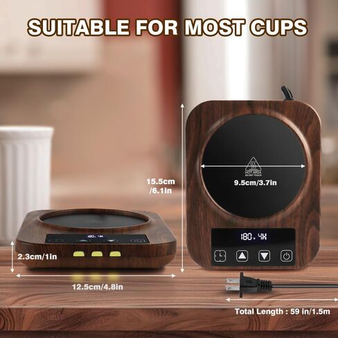 Coffee Mug Warmer, 36W Electric Cup Warmer for Desk with 9-Temp Settings Advanced Temperature-Controlled Heating Coffee Gifts Accessories for Women Men Milk, Tea, Candle in Saudi Arabia