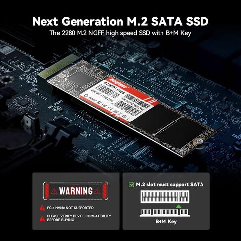 KingSpec NT Seriese 512GB M.2 2280 SATA SSD,Sata3 6Gb/s Internal Solid State Drive, for Ultrabook & Laptop & Desktop in Kuwait